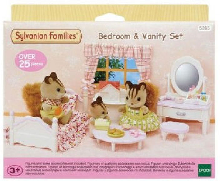 sylvanian families bedroom and vanity set