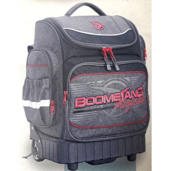 Boomerang School Bags XL Hard Base Trolley Black Pink DemZa