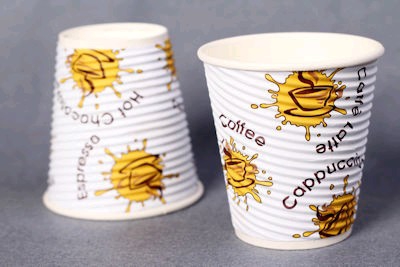 12 Oz Ribbed Paper Cup (100)