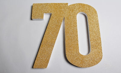 30 cm Gold Fomo Number 70  DemZa