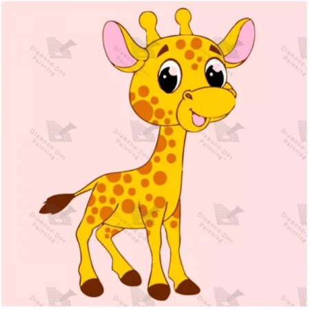 Diamond Dot Painting Baby Giraffe 18x18