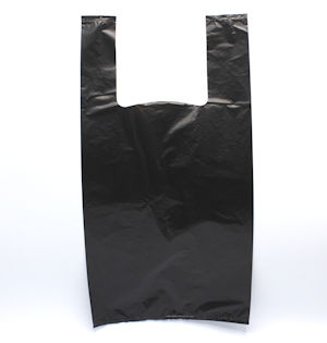 20x43 Black Plastic Carrier Bag (1000) | DemZa