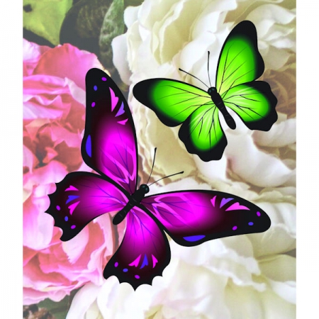 Diamond Dot Painting Pink Butterfly 21x25cm
