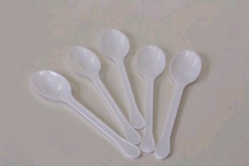 White Plastic Teaspoon (100)