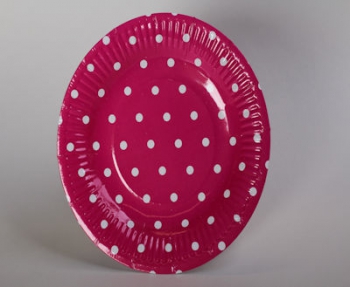 Dot Hot Pink Small Paper Plates