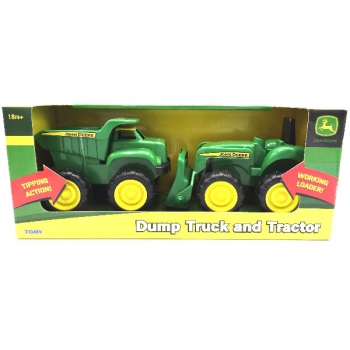 John Deere Mini Sandbox Tractor & Dump Truck Set