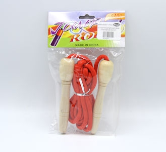 Skipping Rope Wooden Handle Assorted