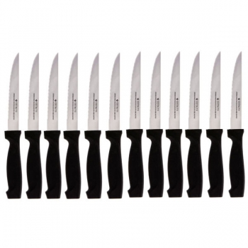 Eetrite Lashered Steak Knives 12Pce Black