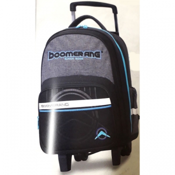 Boomerang School Bags Medium Trolley Black Cyan
