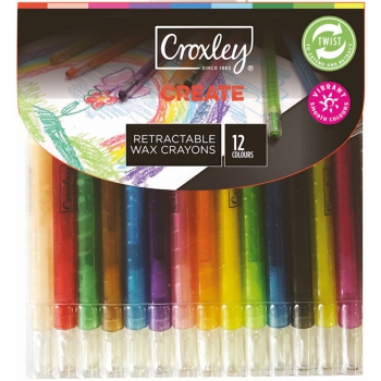 Croxley CREATE 12 Retractable Wax Crayons
