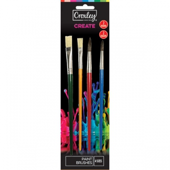 Croxley Beginners Paintbrush Set 4 Piece