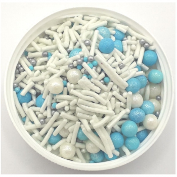 Mixed Sprinkles White,Blue,Silver 100g