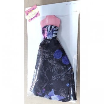 Doll Clothing Dress Floral - Black