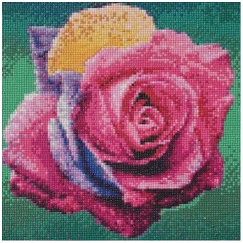 Diamond Dot Painting Colourful Rose 30x30cm