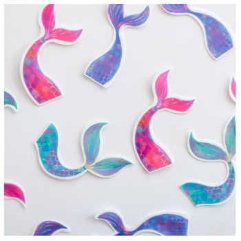 Wafer Paper Mermaid Tail Toppers Sml 25Pce